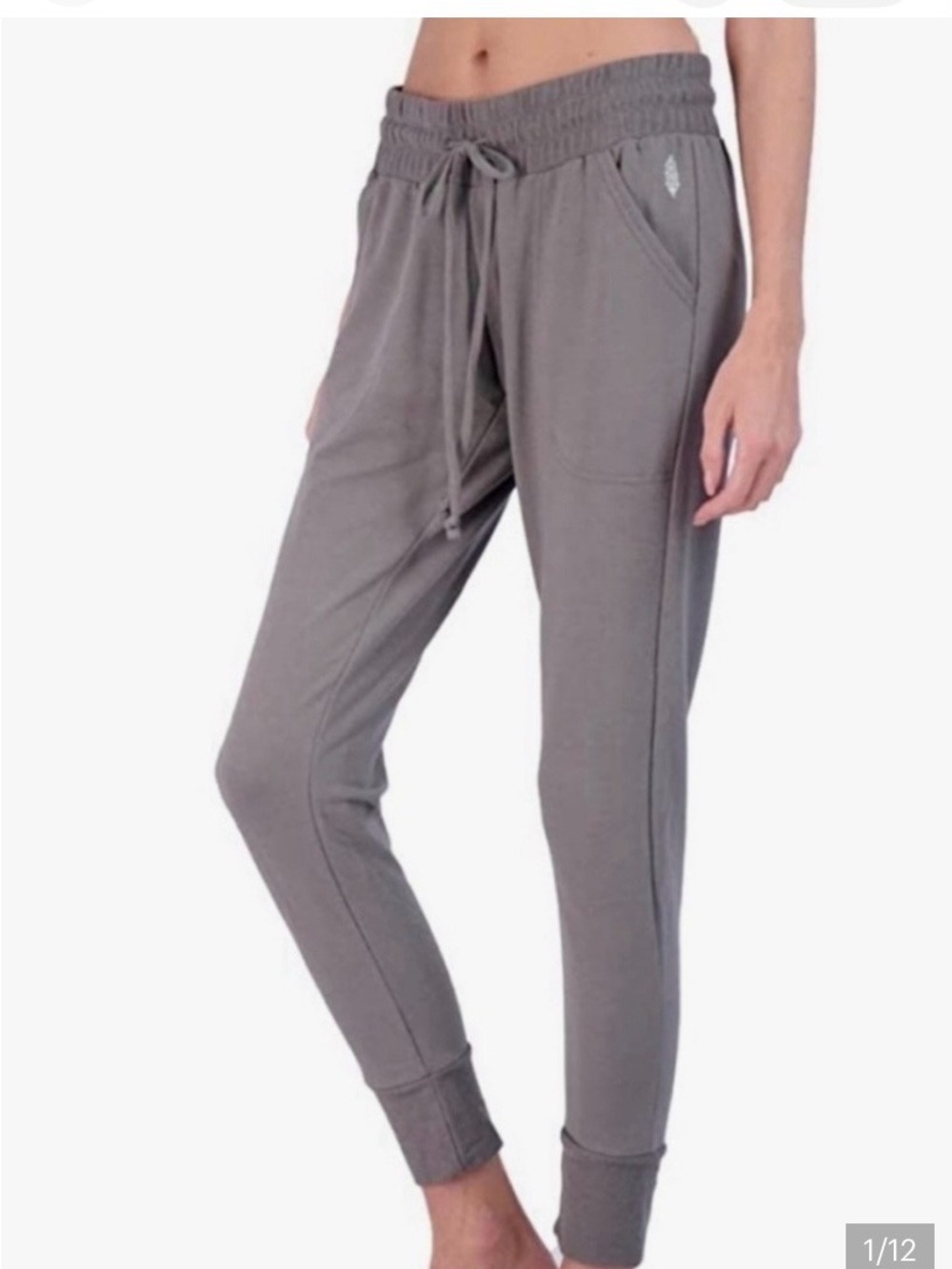 FP Movement by Free People Gray Drawstring Joggers Size Large